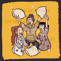 Dream Team Pillow Fight Seamless File & Matching PNG