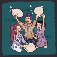 Dream Team Pillow Fight Seamless File & Matching PNG