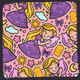 Sleepy Tangles Princess Seamless File