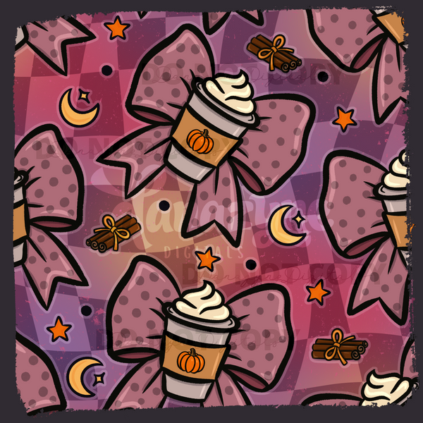 Basic Fall Bows - Pumpkin Spice - Seamless File