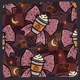 Basic Fall Bows - Pumpkin Spice - Seamless File