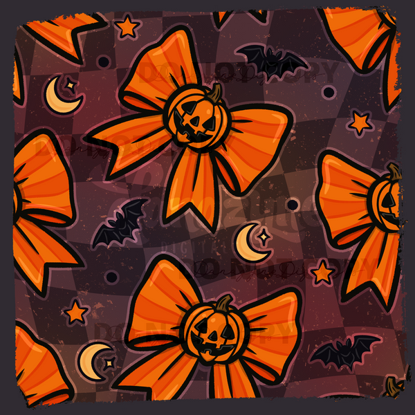 Basic Fall Bows - Pumpkin - Seamless File