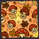 Fall Jack O'Shroom Seamless File + Matching PNG