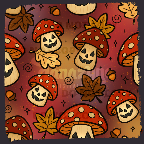 Fall Jack O'Shroom Seamless File + Matching PNG
