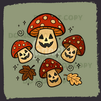 Fall Jack O'Shroom Seamless File + Matching PNG