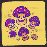Sunset Jack O'Shroom Seamless File + Matching PNG