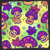 Sunset Jack O'Shroom Seamless File + Matching PNG