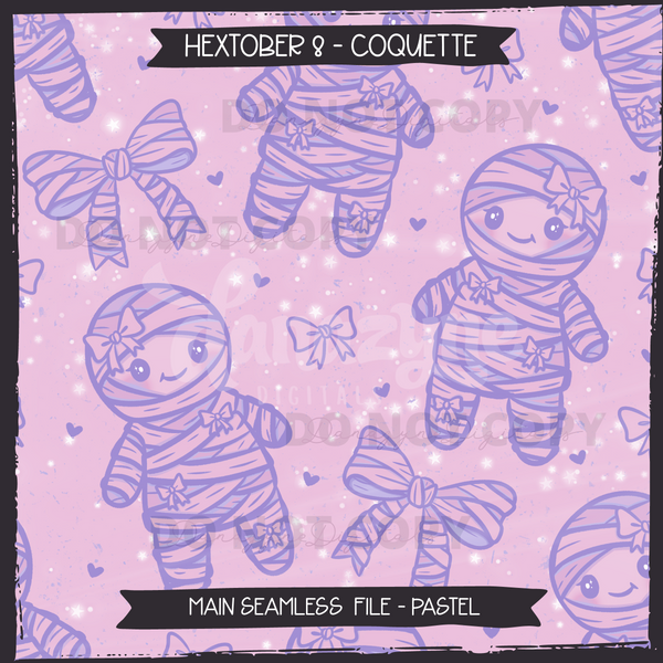 Hextober #8 COQUETTE Seamless Files & Matching PNGs