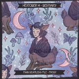 Hextober #14 BESTIARY Seamless Files, COORDs & Matching PNGs