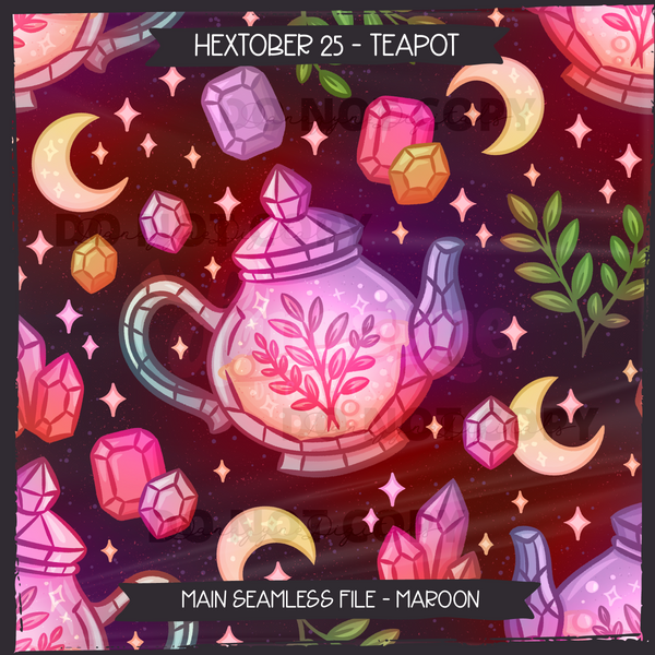 Hextober #25 TEAPOT Seamless Files + Matching PNGs