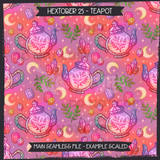 Hextober #25 TEAPOT Seamless Files + Matching PNGs