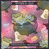 Hextober #24 FROG Seamless Files + Matching PNGs