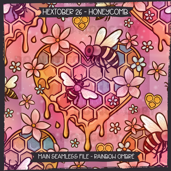 Hextober #26 HONEYCOMB Seamless Files + Matching PNGs