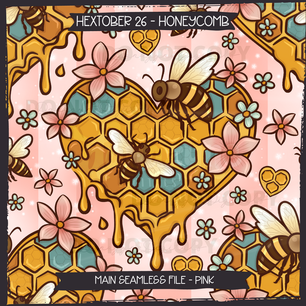 Hextober #26 HONEYCOMB Seamless Files + Matching PNGs