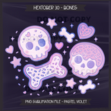 Hextober #30 BONES Seamless Files + Matching PNGs