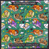 Sleepy Mystery Gang Seamless File + Matching PNGs