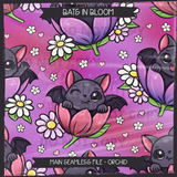 Bats in Bloom Seamless File + Matching PNGs
