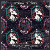 Unicorn Gallery Frames Seamless File + Matching PNGs