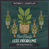 Hextober #27 HOUSEPLANT Seamless Files + Matching PNGs