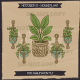 Hextober #27 HOUSEPLANT Seamless Files + Matching PNGs
