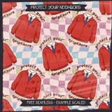 PROTECT YOUR NEIGHBORS - FREEBIE Seamless Files & Matching PNG