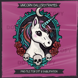 Unicorn Gallery Frames Seamless File + Matching PNGs