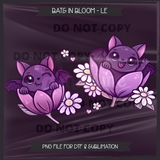 Bats in Bloom Seamless File + Matching PNGs