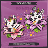 YUCK #7 FLORAL Seamless Files + Matching PNGs