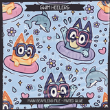 Swim Heelers Seamless File + Matching PNGs