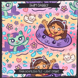 Swim Gabby Seamless File + Matching PNGs