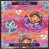 Swim Gabby Seamless File + Matching PNGs