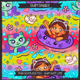 Swim Gabby Seamless File + Matching PNGs