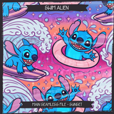 Swim Alien Seamless File + Matching PNGs