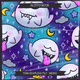 Sleepy Boos Seamless File + Matching PNGs