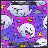Sleepy Boos Seamless File + Matching PNGs