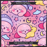 Sleepy Puffball Seamless File + Matching PNGs
