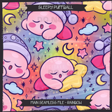 Sleepy Puffball Seamless File + Matching PNGs