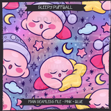 Sleepy Puffball Seamless File + Matching PNGs