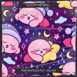 Sleepy Puffball Seamless File + Matching PNGs
