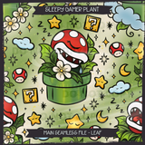 Sleepy Gamer Plant Seamless File + Matching PNGs
