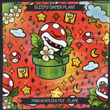 Sleepy Gamer Plant Seamless File + Matching PNGs