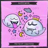 Sleepy Boos Seamless File + Matching PNGs