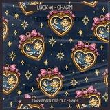 LUCK #1 CHARM Seamless Files + Matching PNGs