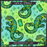 LUCK #2 EMERALD Seamless Files + Matching PNGs