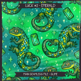 LUCK #2 EMERALD Seamless Files + Matching PNGs