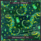 LUCK #2 EMERALD Seamless Files + Matching PNGs