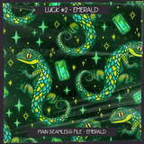 LUCK #2 EMERALD Seamless Files + Matching PNGs