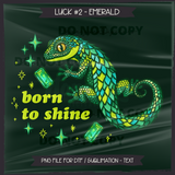 LUCK #2 EMERALD Seamless Files + Matching PNGs
