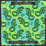 LUCK #2 EMERALD Seamless Files + Matching PNGs