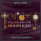 LUCK #4 MOON Seamless Files + Matching PNGs